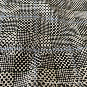 Polyester Viskos Spandex Checks Tyg